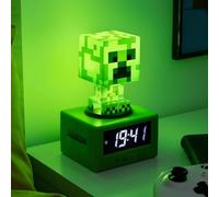 Paladone Réveil numérique Minecraft Creeper Icon – Officiellement licencié, musique & veilleuse – Vert