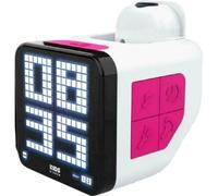 Réveil cubique avec projection BigBen RCUBEBCRS Blanc et Rose