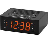 Réveil de Chambre avec Radio FM, Bluetooth, écran LED Dimmable, Minuterie de Sommeil, Volume Réglable, Double Alarme avec Bouton on/Off, Horloge de Chevet pour Personnes âgées et Enfants 515