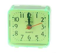 Réveil de chevet alimenté par piles avec mouvement à quartz et bip sonore avec grands chiffres pour une lecture facile et un réveil (vert)