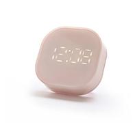 Réveil De Chevet Silencieux Carré LED Intelligent Réveil Électronique Détection De Température Horloge De Table Magnétique Décoration De La Maison,Rose
