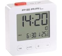 Réveil de voyage - Pearl - Radio-piloté - Thermomètre intégré - Compact - Piles AAA