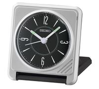 Réveil de voyage - Seiko Clocks - Gris argent métallisé - Alarme électronique - Aiguilles lumibrite