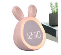 Réveil des, réveil des Filles avec Conception de Lapin, Horloge Lumineuse pour Tout-Petits, réveil numérique, Charge USB pour Chambre, Chevet, Bureau