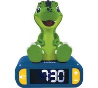 Lexibook Réveil Dinosaure RL800DINO – veilleuse, 6 alarmes/6 sons, écran rétro-éclairé Bleu/Vert