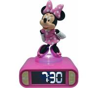 Réveil digital Minnie 3D avec veilleuse lumineuse et effets sonores - LEXIBOOK - Pile - Rose et noir