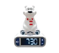 Lexibook Réveil Ours Polaire avec Lumière Clignotante pour Garçons et Filles