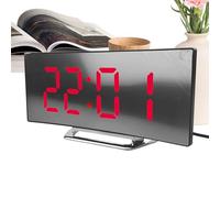 Réveil Digital pour Chambre À Coucher | Horloge Digitale À Grand Écran LED - Écran Courbé Silencieux Multifonction pour Bureau Chambre Cuisine Étudiants Séniors Garage