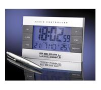 Réveil digital radio-piloté - PEARL - Thermomètre et calendrier - Écran antireflet