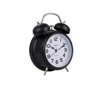 Avizar Réveil de Table Analogique pour Chambre Double Cloche Élégant Noir