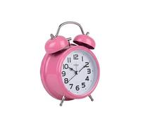 Réveil Double Cloche Analogique 12cm Rose