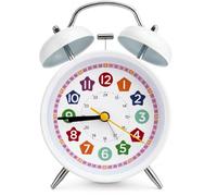 Réveil double cloche avec veilleuse, réveil pour enfant sans tic-tac | Horloge classique à double cloche avec rétroéclairage, réveil silencieux de table de chevet, réveil pour enfants pour garçons