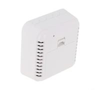 Réveil, écran LED numérique 8 cm x 8 cm avec luminosité réglable, commande vocale et double alimentation, grand écran pour chambre à coucher, maison et voyage (blanc)