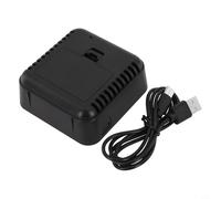 Réveil, écran LED numérique 8 cm x 8 cm avec luminosité réglable, commande vocale et double alimentation, grand écran pour chambre à coucher, maison et voyage (noir)