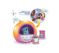 VTech - Story'Clock Rose Ma Conteuse-Réveil - Veilleuse Réveil Éducatif Jour/Nuit - Coach Sommeil Enfant - Boîte à Histoires, 3 Figurines et Projections - Cadeau Enfant Dès 3 Ans - Contenu en Français
