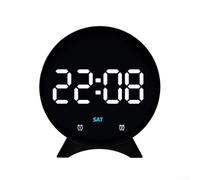 Réveil électronique LED avec affichage de la température, affichage de la date et du jour de la semaine, avec luminosité réglable pour une meilleure visibilité (F)