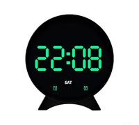 Réveil électronique LED avec affichage de la température, affichage de la date et du jour de la semaine, avec luminosité réglable pour une meilleure visibilité (H)