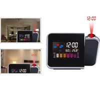 Réveil électronique multifonctionnel à écran LCD couleur Projection de la météo