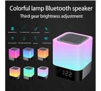 Réveil électronique multifonctionnel de haut-parleur bluetooth lumineux coloré