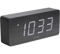 Réveil en bois chiffres LCD Tube Noir