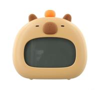 Réveil en forme de Capybara rechargeable par USB avec veilleuse LED douce - Décoration de bureau non programmable pour chambre d'enfant, 120 × 78 × 112