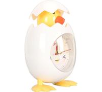 Réveil en forme de coquille d'œuf ou de poulet multifonctionnel Réveil de bureau mignon pour les étudiants Cadeau Chambre à coucher Décoration de chevet Blanc