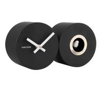 Réveil en métal mat Duo Cuckoo Noir