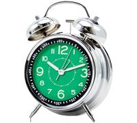 Réveil en métal pour enfants avec son efficace, mouvement silencieux, veilleuse et visibilité 24 heures (B)
