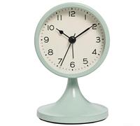 Réveil en métal vintage silencieux sans tic-tac avec aiguilles lumineuses pour une lecture facile pour chambre d'enfant, étude, vert citron