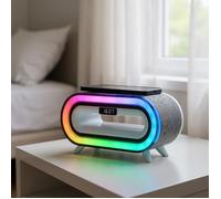 Réveil Enceinte Multifonctions - Be Mix - Alarme - Bluetooth - Gris
