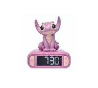 Réveil enfant Lexibook RL800D1 Veilleuse 3D Angel LCD 6 mélodies Snooze Rose