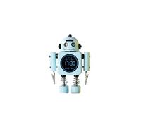 Réveil Enfant VORMOR avec Mini Horloge Numérique LCD Forme de Robot - Bleu Clair