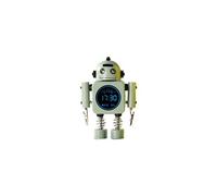 Réveil Enfant VORMOR avec Mini Horloge Numérique LCD Forme de Robot - Vert Clair