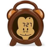Alecto Réveil BC-100 Monkey – Veilleuse sans fil rechargeable, conscience du temps, singe marron