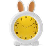 Radio-réveil Alecto Réveil enfants pédagogique et veilleuse, lapin BC100BUNNY Blanc
