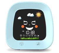 Réveil for enfants, horloge d'entraînement sommeil for enfants avec veilleuse 4 couleurs for tout-petits, Machine à sons de sommeil, bleu,Prédire avec précision