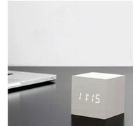 Réveil Gingko cube Click Clock Blanc blanc G