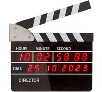 Réveil - Horloge - Clap de cinéma - LED - 22x16cm - Idées cadeaux - Original Noir G