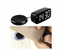 Réveil - INFACTORY - avec coussin vibrant - 3 fonctions d'alarme - LED - Radio-réveil