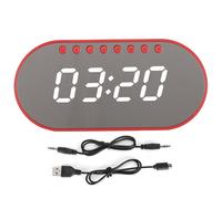 Réveil intelligent avec station de charge sans fil, haut-parleur Bluetooth, horloge numérique à luminosité réglable, radio FM et affichage de la