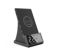 Réveil intelligent sans fil, haut-parleur Bluetooth, radio multifonction, bureau, mini horloge USB créative (norme britannique)