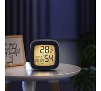 Réveil LCD avec humidité - Rétroéclairage à commande vocale - Format 12/24 heures - Affichage Celsius/Fahrenheit pour chambre à coucher - Noir 2