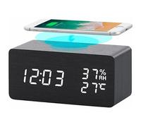 infactory Réveil LED avec Chargeur Compatible Qi