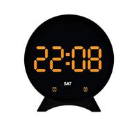 Réveil LED avec date, jour, heure d'alarme, affichage de la température, contrôle de la luminosité avec trois réglages, convient pour la chambre, le bureau ou les espaces d'étude (I)