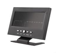 Réveil LED avec lectures de température et d'humidité intérieures en temps réel plus 12 heures 24 heures (noir)