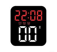 Réveil LED avec triple fonction d'alarme - Grand affichage - Luminosité réglable - Fonction snooze - Affichage de la température et de la date - Pour chambre à coucher, salon, bureau, mur ou table