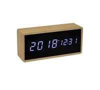 Réveil Led bambou - Livré avec câble USB