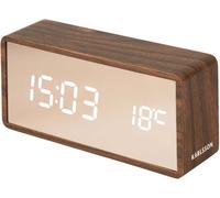 Réveil led en ABS effet bois Copper