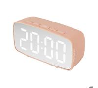 Karlsson Réveil Silver Mirror LED - Rose