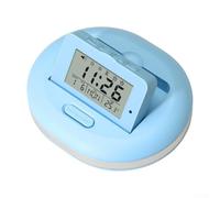 Réveil LED intelligent avec double réglage d'alarme pour les jours de la semaine et le week-end, vibration vers le haut, bouton snooze et compte à rebours pour une gestion efficace du temps (bleu)